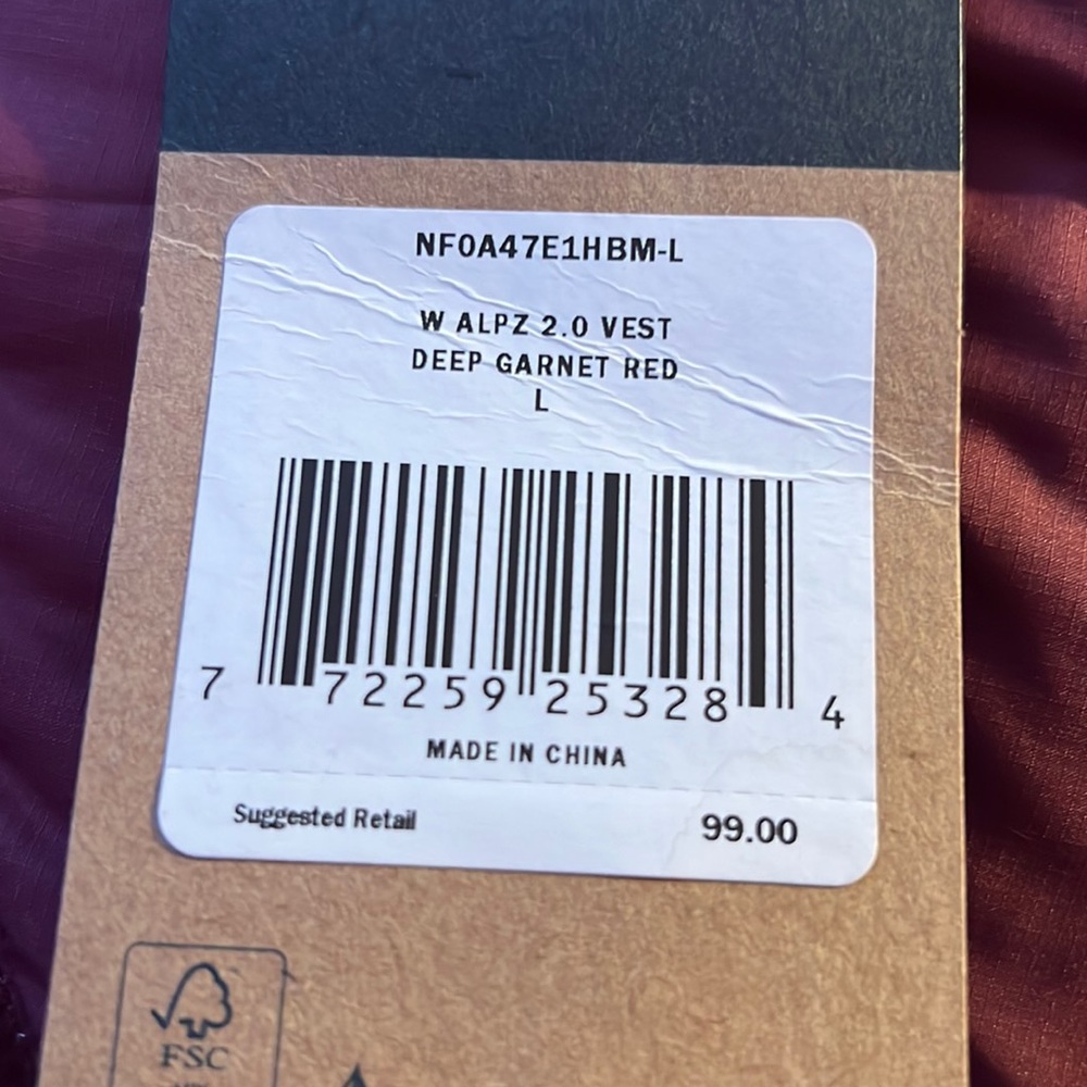 Brand new! North Face puffer vest